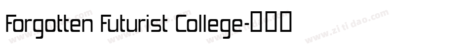 Forgotten Futurist College字体转换